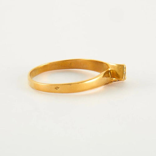 Bague 67 Bague Or jaune diamants 58 Facettes