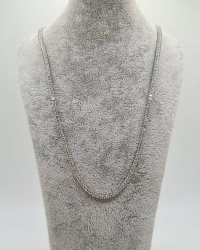 Collier Collier rivière or blanc sertie de diamants 58 Facettes
