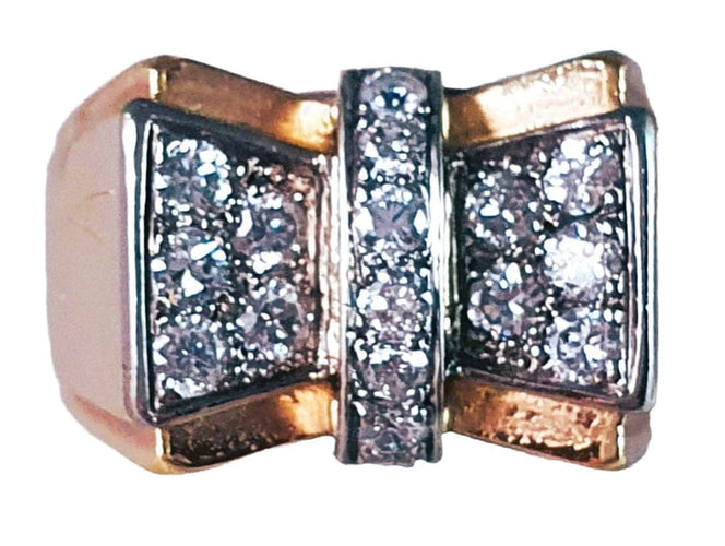 Bague 60 Bague papillon en or jaune et diamants, époque 1945-1947 58 Facettes C 1052