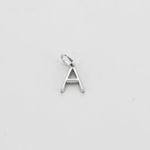 Pendentif Pendentif "A" or blanc 18 carats diamants 58 Facettes