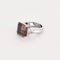Bague 44 Bague - Tourmaline rose taille carrée en or blanc 18k et diamants 58 Facettes LJ25-332