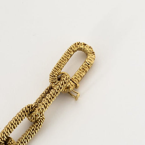 Bracelet GAY Frères -Elégant Bracelet or jaune à grosse maille forçat tressée 58 Facettes ENG11540