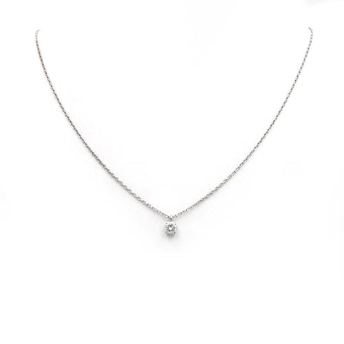 Collier Collier pendentif en or blanc 750‰ et diamant 58 Facettes 250210R