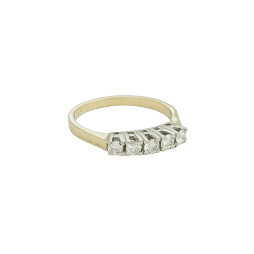 Bague Bague demi-memory en or jaune 14K et diamants 58 Facettes 3140