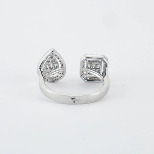 Bague 54 Bague en or blanc & diamants 58 Facettes
