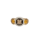Bague 52 Bague en or rose et blanc 18 carats quartz fumé, citrines et diamants 58 Facettes 32603