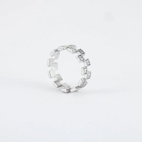 Bague 54 Bague double rang Diamants 58 Facettes