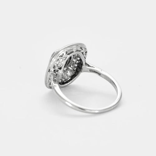 Bague 53 Bague Art Déco - Bague en platine et diamants 58 Facettes LJ4