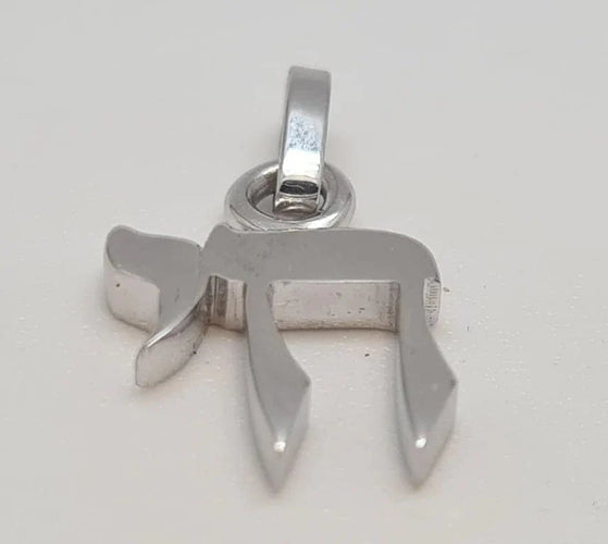 Pendentif Pendentif Hai "la vie" en Or blanc 58 Facettes