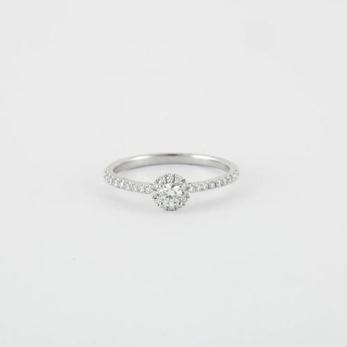 Bague 53 Bague Or blanc Diamants 58 Facettes