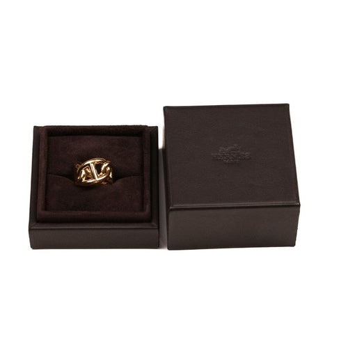 Bague 51 Hermès - Bague Enchaînée en or jaune 58 Facettes MB4