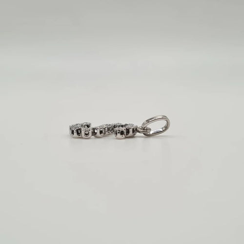 Pendentif Pendentif "S" or blanc diamants 58 Facettes