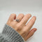 Bague 54 Bague toi & moi cœurs or blanc 18 carats sertie de diamants 58 Facettes