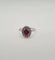 Bague 51 Bague or blanc sertie d’un rubis et diamants anciens 58 Facettes