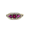 Bague 58 Bague Art déco en or jaune et blanc 18 carats, rubis Verneuil 58 Facettes 710