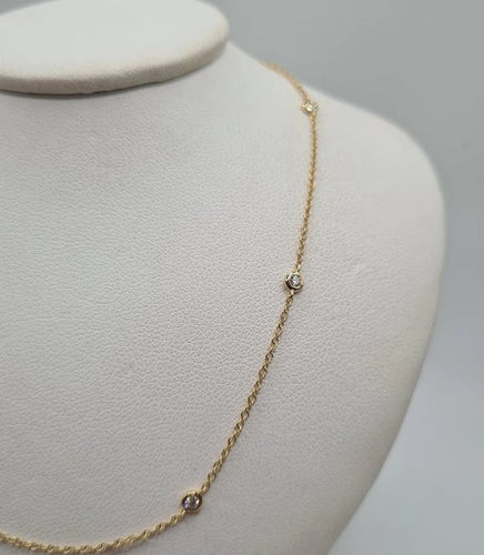 Collier Collier or jaune serti de diamants 58 Facettes