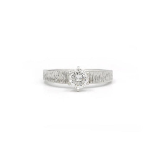 Bague 50 Solitaire or blanc diamant 58 Facettes 220463R