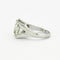 Bague 54 Bague moderniste prasiolite coussin en or gris 18k et diamants 58 Facettes ALGU26