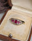 Bague 58 Bague Art déco en or jaune et blanc 18 carats, rubis Verneuil 58 Facettes 710