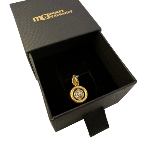 Pendentif Pendentif rond en or jaune 18 carats 2,1 g 58 Facettes 250019