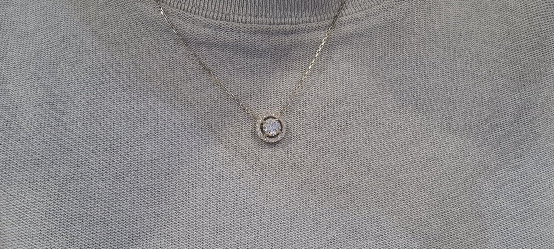 Collier Collier en Or blanc, diamants de synthèse 58 Facettes