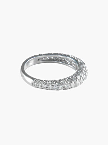 Bague 54 Bague alliance jonc en or blanc et diamants 58 Facettes 412 50099