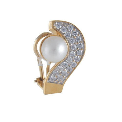 Boucles d'oreilles Boucles d'oreilles forme S Perles Diamants 58 Facettes 1
