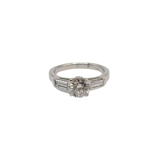 Bague 49.5 Bague Or blanc Diamants 58 Facettes