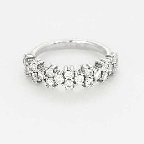 Bague 49 Demie alliance en or 14K et diamants 58 Facettes LIS2771X2