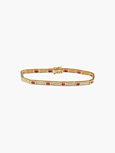Bracelet Bracelet en or jaune et rubis, diamants 2,64 ct / 1,56 ct 58 Facettes 43900018