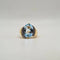 Bague 53 Bague or jaune 18 carats sertie d’une topaze bleue et diamants 58 Facettes