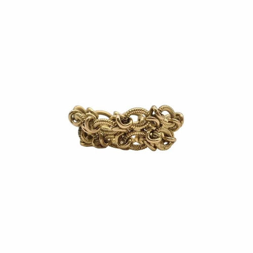 Bague 54.5 Bague en mailles or jaune 58 Facettes