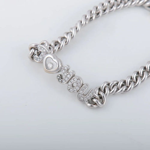 Bracelet Bracelet "Joyou" or blanc Diamants 58 Facettes