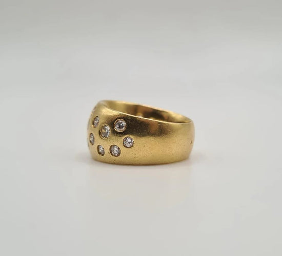 Bague 59 Bague Or jaune Diamants 58 Facettes