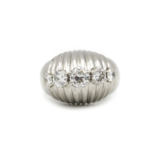 Bague 49 Bague - Platine et Diamants 58 Facettes 240010R