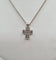 Collier Collier et pendentif croix or blanc sertis de diamants 58 Facettes