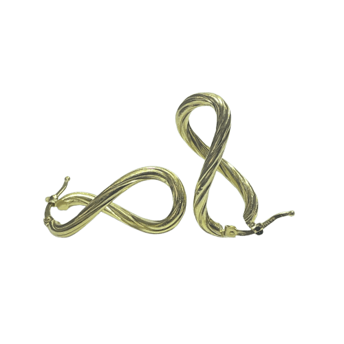 Boucles d'oreilles Boucles d’oreilles Infinity en or jaune 14K 58 Facettes 250256