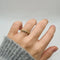 Bague 55 Demi-alliance or jaune 18 carats sertie de diamants 58 Facettes