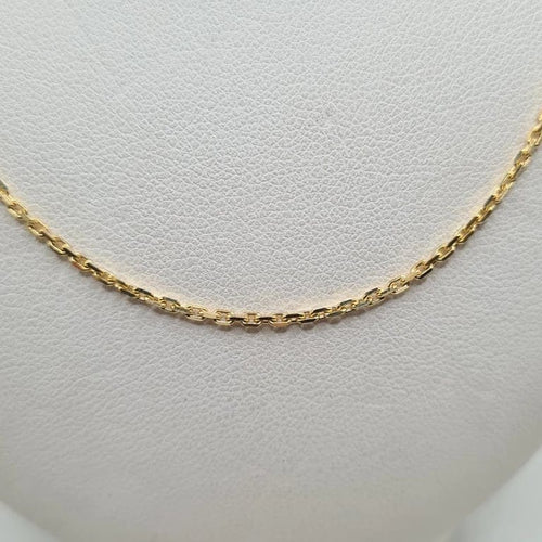 Collier Chaine or jaune 18 carats diamantée 58 Facettes