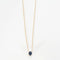 Collier Collier or rose serti d’un saphir 58 Facettes