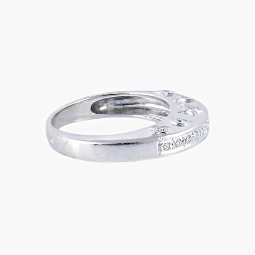 Bague 53 Bague Lunes et Étoiles en or gris et diamants 58 Facettes