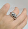 Bague 50.5 Bague or blanc sertie de diamants taille ancienne 58 Facettes