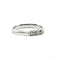 Bague 55 Bague or blanc 18 carats sertie de 3 diamants naturels 58 Facettes