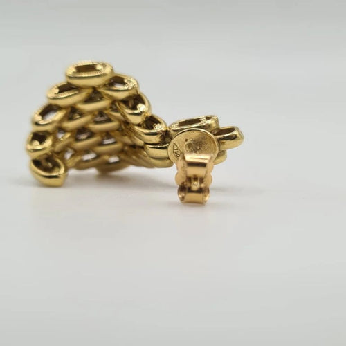 Boucles d'oreilles Boucles d’oreilles or jaune 18 carats en mailles 58 Facettes
