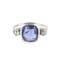 Bague 50 Bague en platine, saphir et diamants 58 Facettes