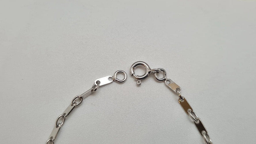Bracelet Gourmette en Or Blanc 58 Facettes