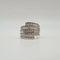 Bague 56.5 Bague or blanc sertie de diamants anciens 58 Facettes