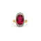 Bague 54 Bague Art déco en or bicolore 750, rubis synthétique et diamants 58 Facettes 260044R