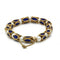 Bracelet Bracelet 1950-1960 en or jaune, émail bleu et perles 58 Facettes 260014R