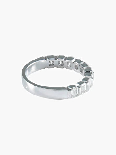 Bague 55.5 Alliance - Bague demi-tour en or blanc et diamants 58 Facettes 404 50034